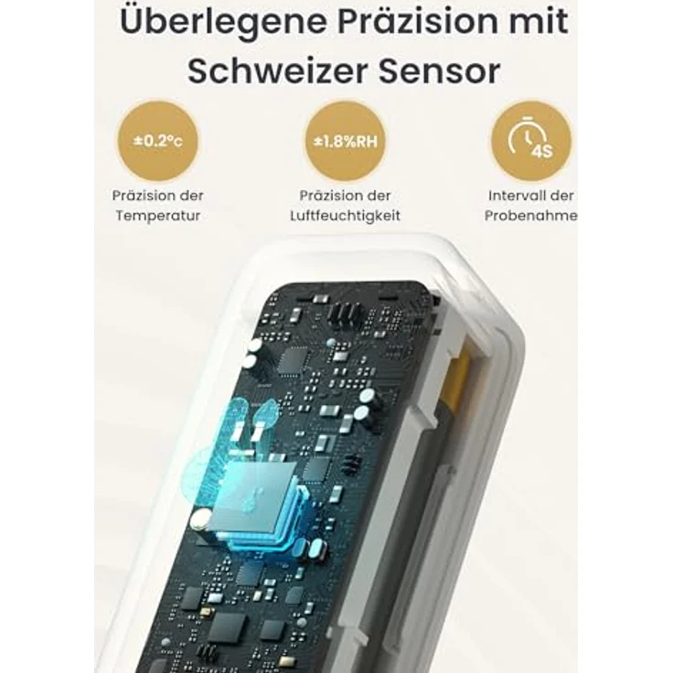 SwitchBot Hygrometer Thermometer IP65, Bluetooth Innen Außen mit Taupunkt/VPD/Absolute Feuchtigkeitssensor, Datenspeicherung für Gewächshäuser und Weinkeller – Bild 3