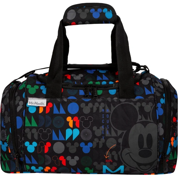 McNeill Sporttasche Disney, Mickey Mouse, für Schule, Sport und Freizeit, abgerundete Form, großes Nassfach, verstellbarer Umhängegurt – Bild 1