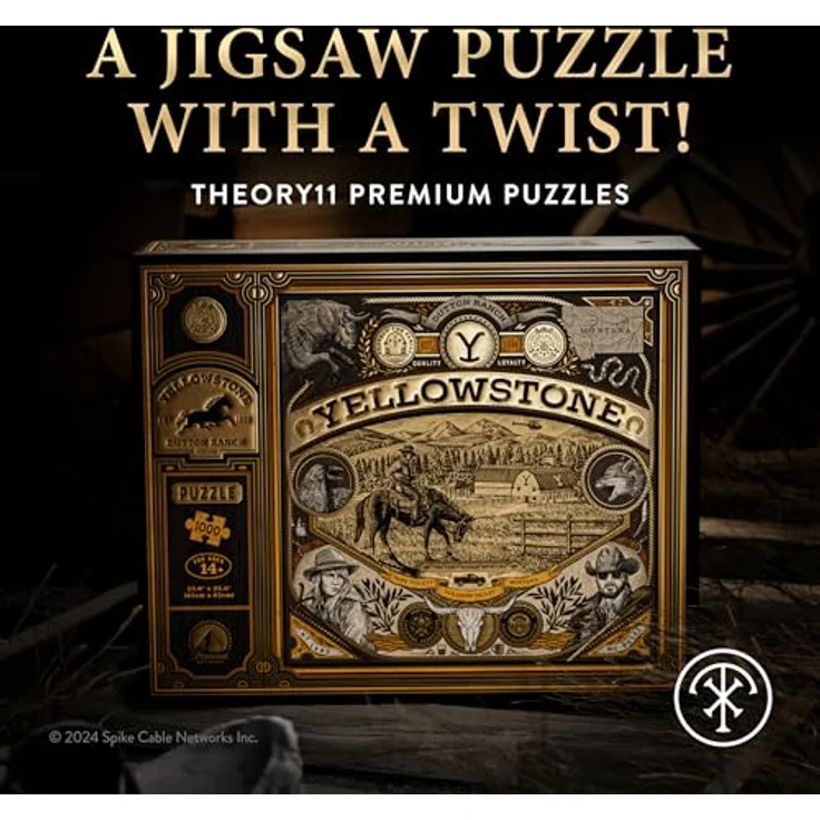 theory11 Yellowstone Puzzle, 1.000 Teile, offiziell lizenziertes Merchandise mit Goldfolien-Details, präzise Passform und Premium-Qualität – Bild 3