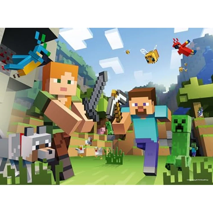 Ravensburger Kinderpuzzle - 12004176 - Minecraft Steve und Alex - XXL Puzzle mit 100 Teilen für Kinder ab 6 Jahren, bunt - Minecraft Geschenke – Bild 2
