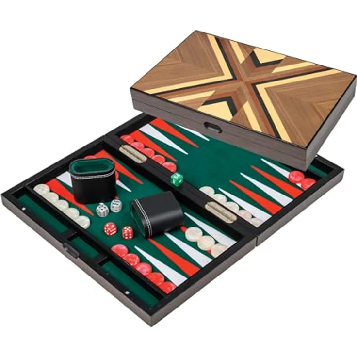 Philos Backgammon Psara, mittel, klassisches Brettspiel für 2 Personen, Deutsch – Bild 1