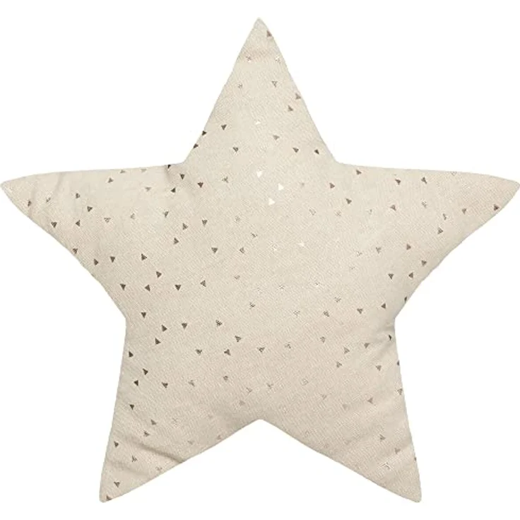 Atmosphera for kids Zierkissen in Sternform, Beige, aus Baumwolle, 40x40 cm, für Kinderzimmer – Bild 4