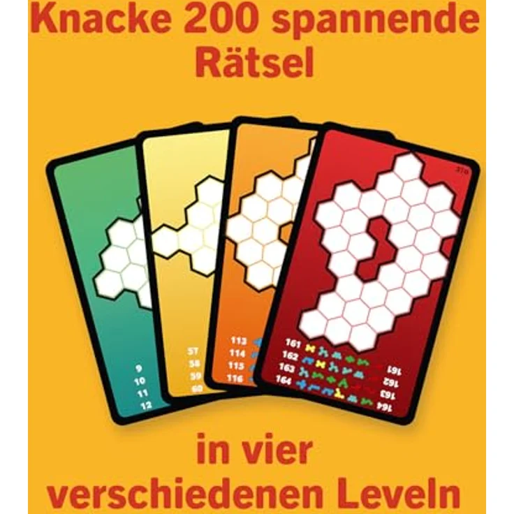 Kosmos Ubongo! Extrem Brain Games, Solo-Knobelspiel mit 200 Aufgaben und 15 Legeteilen, handliches Mitnahmeformat – Bild 5
