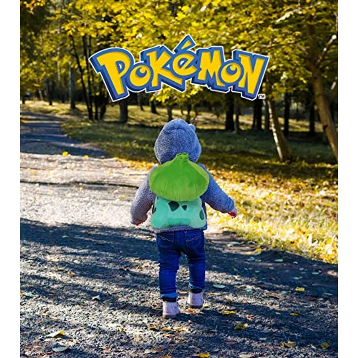 Nintendo Pokémon Bisasam Rucksack Kuscheltier, ca. 35 cm mit Reißverschluss – Bild 8