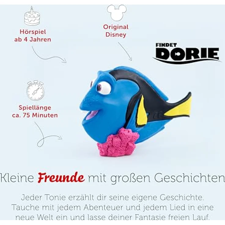 tonies Hörspielfigur Disney - Findet Dorie, spannendes Abenteuer im Meer mit Marlin, Nemo und neuen Freunden – Bild 4