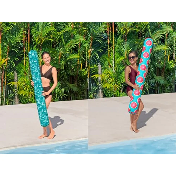 Bestway Poolnudel Splashin' Style mit Textilbezug 150 x 23 cm, UV-beständiger Stoff, sortiert, bunt – Bild 3