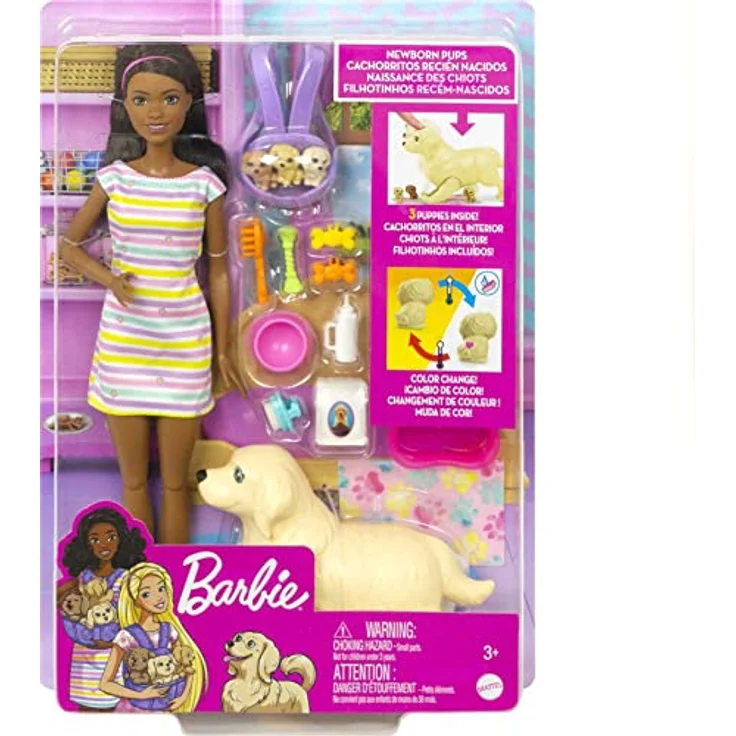 Mattel - Barbie Puppe mit Hund & Welpen – Bild 8