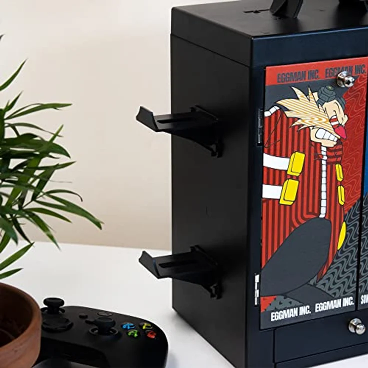 Numskull Gaming Locker SEGA - Sonic, Gamingzubehör mit Platz für 10 Spiele und Kopfhörerhalter – Bild 6