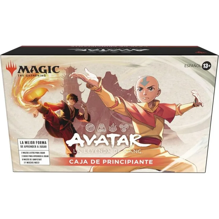 Wizards of the Coast Magic the Gathering Avatar: la leyenda de Aang Einsteigerboxen, 3 Boxen für spanischsprachige Spieler im hochwertigen Karton