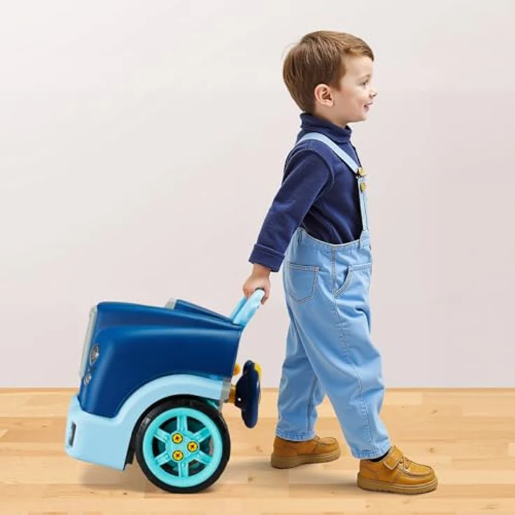 VEVOR Motorspielzeug D001-4, 60-teiliges Autoreparaturset für Kinder mit abnehmbaren Teilen, Lichtern, Geräuschen, Lenkrad und Hupe, Blau – Bild 8