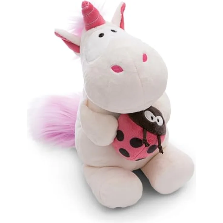 NICI Kuscheltier Einhorn Theodor mit Marienkäfer, 35cm weiß, weiches Plüschstofftier, ideal zum Kuscheln und Spielen, tolle Geschenkidee - 61388 – Bild 1