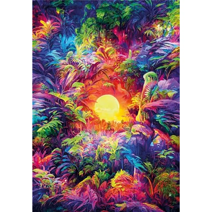 Clementoni 500 EL Compact Psychedelic Jungle Sunrise, 500-teiliges Puzzle mit detailliertem Motiv und nachhaltiger Verpackung – Bild 2