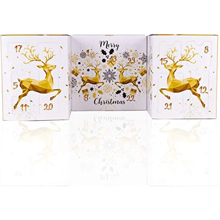 accentra Beauty-Adventskalender Schminke mit 24 Make-up Kleinigkeiten für perfektes Styling im Advent, umfangreiches Schmink-Set vom Kosmetik-Spiegel bis zum Zehenspreizer – Bild 2