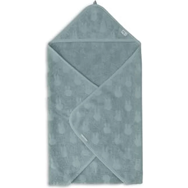 Jollein Kapuzenhandtuch Baby - Frottee, Miffy Jacquard Sea Green - 100% Baumwolle - 75x75cm - OEKO-TEX-Zertifziert - Babyhandtuch mit Kapuze – Bild 3
