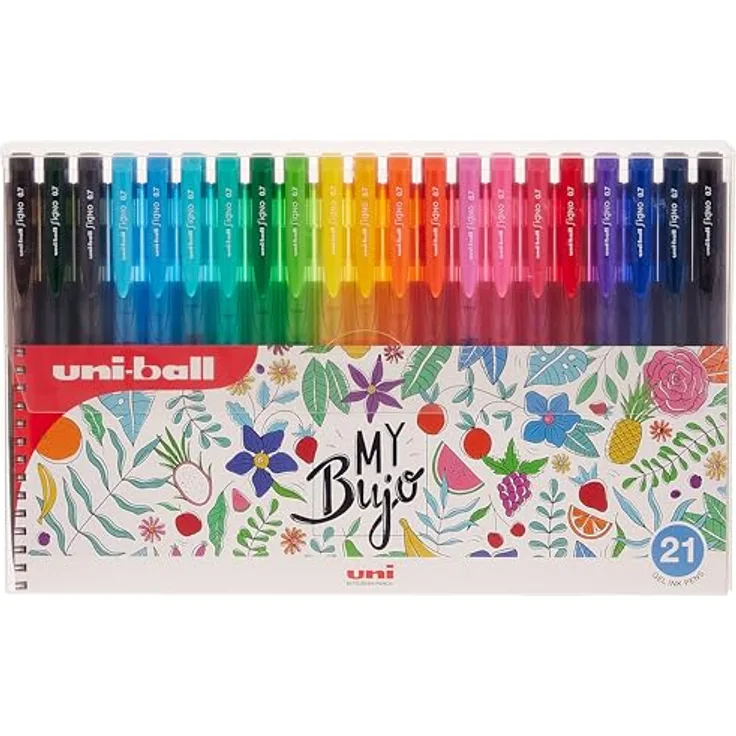 Posca Schreibstifte Roller Signo, Gel-Roller Set mit 21 Farben, wasserfest und lichtecht