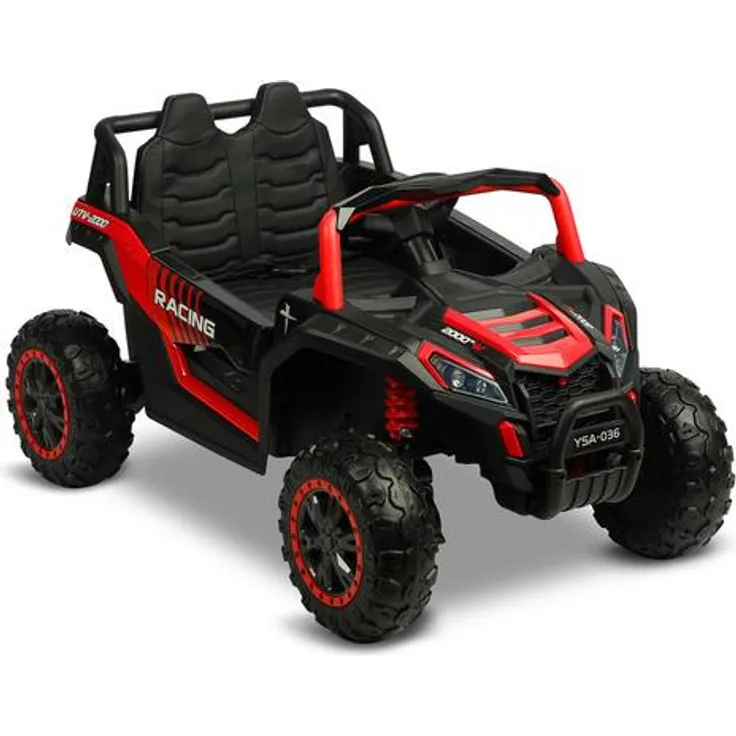Toyz Elektrisches Fahrzeug Axel, rot, Buggy ATV mit Bluetooth, LED-Beleuchtung und 4-Rad-Antrieb
