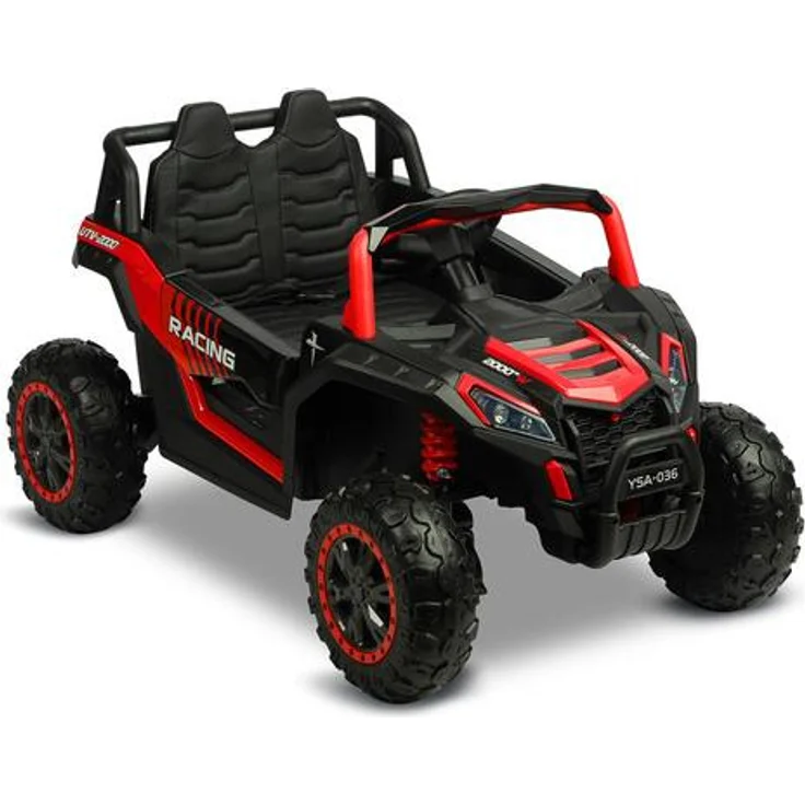 Toyz Elektrisches Fahrzeug Axel, rot, Buggy ATV mit Bluetooth, LED-Beleuchtung und 4-Rad-Antrieb
