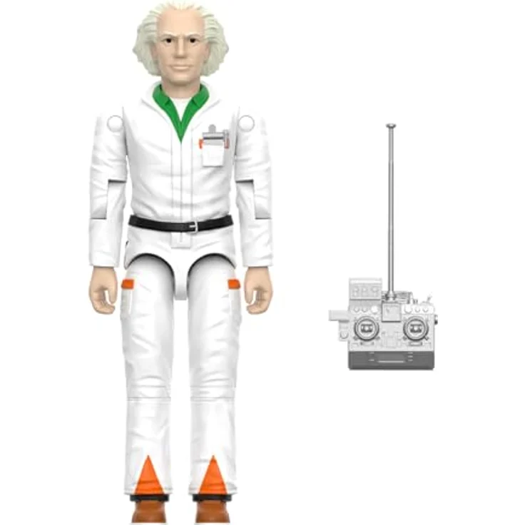 Super7 Zurück in die Zukunft ReAction+ Actionfigur Wave 01 Doc Brown '85, detailgetreue Nachbildung, 3 cm hoch, hochwertiger Kunststoff – Bild 2