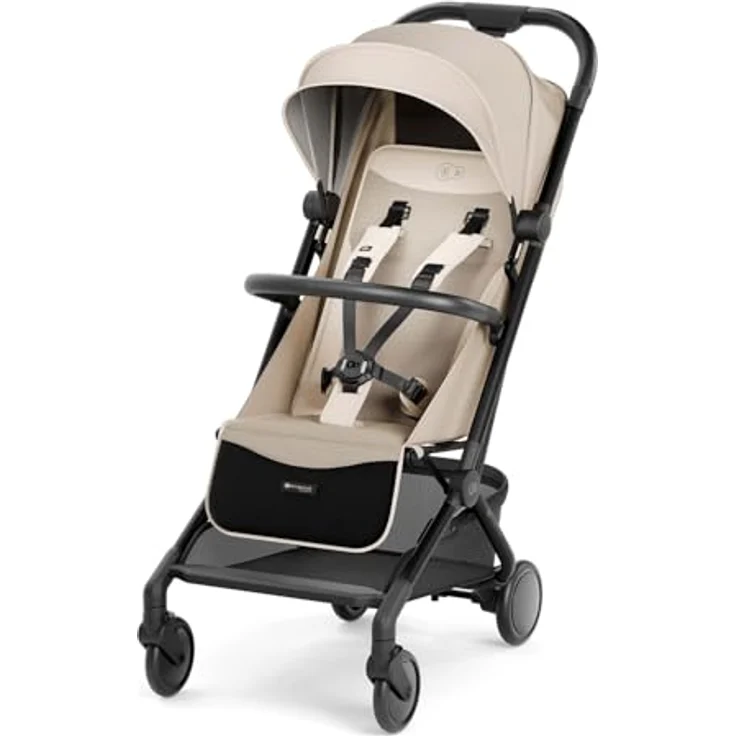 Kinderkraft PILOT 2 Kinderwagen, Liegebuggy mit UPF 50+ Schutz, 5-Punkt-Sicherheitsgurt, kompakt und handgepäcktauglich, Beige – Bild 3