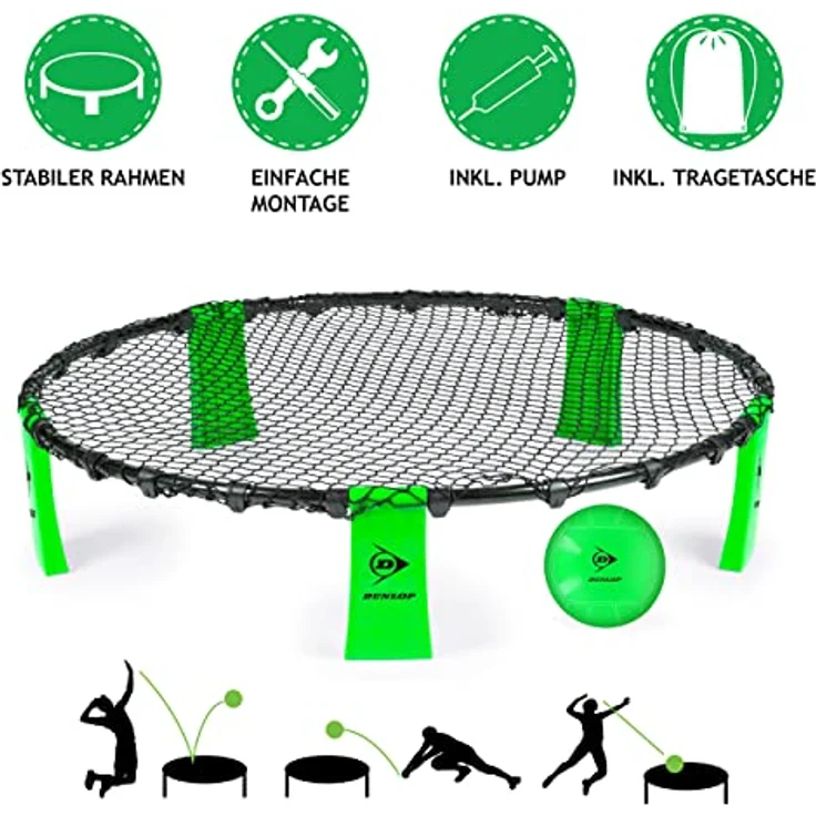Dunlop Spyderball Set - Geeignet für Spikeball- 90 x 20 CM - Gartenspiele - Inklusive Ball, Pumpe und Reisetasche – Bild 3