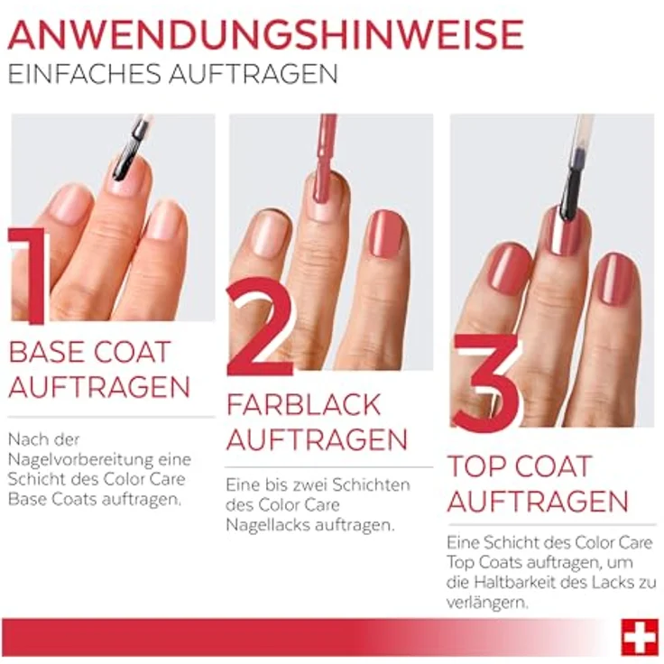 PODERM Vernis Color Care 273 Rouge Corail, 8 ml, Wirkstoffhaltiger Nagellack mit Teebaumöl zur Nagelpflege und Farbkorrektur – Bild 6