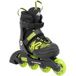 K2 Skates Raider - Jungen Inline Skates Black - Lime - verstellbar - Original Softboot - Stability Plus Cuff