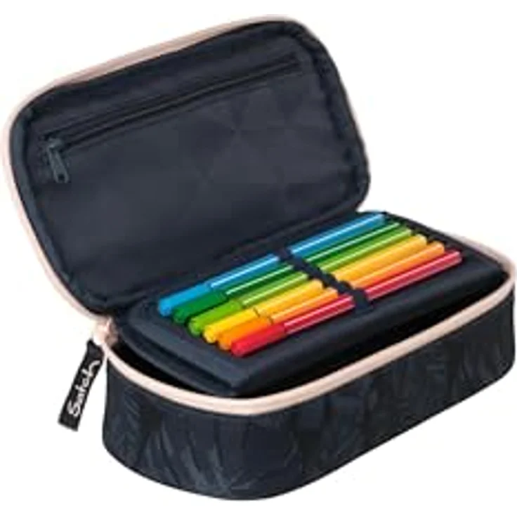 Satch Federmäppchen Schlamperbox, 2-tlg. mit Geodreieck und Organizer-Fach, wasserabweisend aus 100% recyceltem Polyester – Bild 3