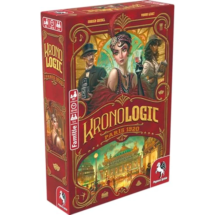 Pegasus Spiele 18710G Kronologic – Paris 1920, Spannendes Deduktionsspiel, Zeitreise ins Paris der 1920er Jahre – Bild 1