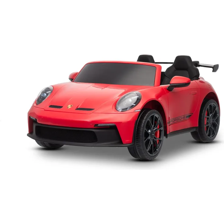 Beneo Elektrisches Kinderauto Porsche 911 GT3 24V, rot, 4x4-Antrieb, zwei Sitze, 2,4-GHz-Fernbedienung, USB/AUX-Eingang, LED-Leuchten, originale Lizenz