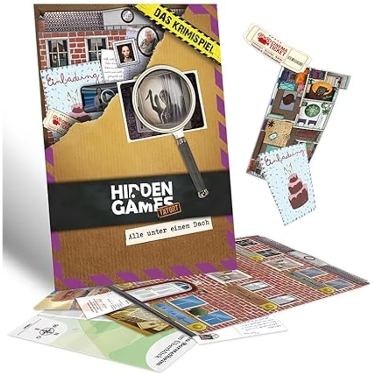 Hidden Games Tatort - Alle unter einem Dach - Realistisches Krimispiel mit multimedialem Erlebnis, für 1-6 Personen, ab 14 Jahren, 1,5 - 2,5 Stunden Spielzeit