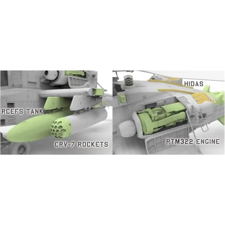 TAKOM 2604 AH MK. I Apache Attack Helicopter Kampfhubschrauber Maßstab 1:35 Modellbau – Bild 5