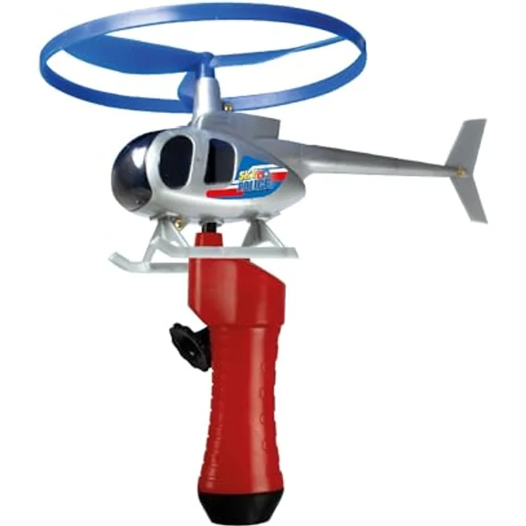 GÜNTHER FLUGSPIELE Hubschrauber Sky Police 1679, Ø 12,5 cm, fliegender Polizei Helikopter mit Schnellstartgriff, für Kinder ab 4 Jahren