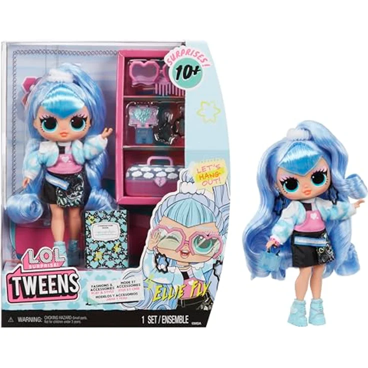 L.O.L. SURPRISE! Anziehpuppe L.O.L. Surprise Tweens Core Doll - Ellie Fly, bewegliche Modepuppe mit 15 Überraschungen, ca. 17 cm groß - Pink – Bild 2