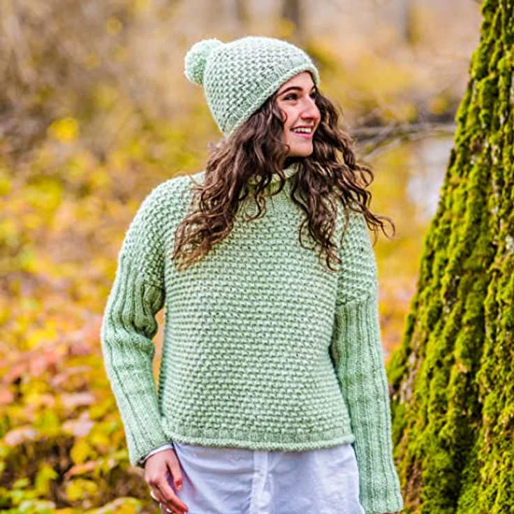 Gründl Shetland Wolle (weiches Strickgarn aus 80% Polyacryl und 20% Wolle, 100 g / 170 m, Nadelstärke: 7-8, 1 x 100 g), Hellgrau Melange – Bild 5