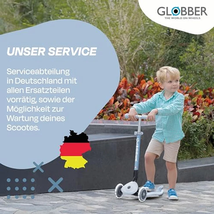 Globber Primo Foldable Plus Lights, 3-rädriger Kinderscooter mit leuchtenden Vorderrädern, höhenverstellbarem Lenker und klappbarem Mechanismus – Bild 5