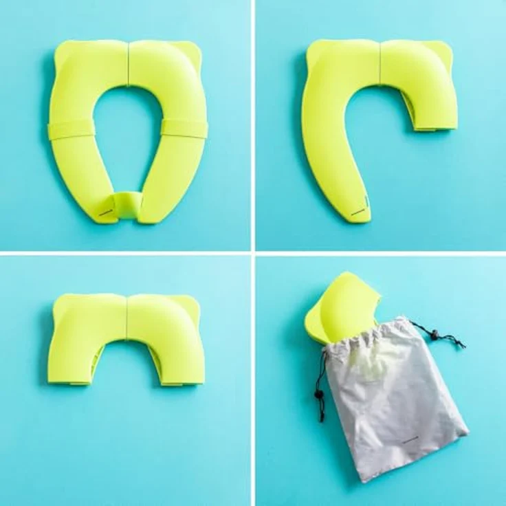 InnovaGoods® WC-Adapter für Kinder, zusammenklappbar, mit rutschfester Unterseite, platzsparend, tragbarer Babysitz inklusive Tragetasche, einfache Reinigung. Vater für Kinder, Farbe: Grün. – Bild 4