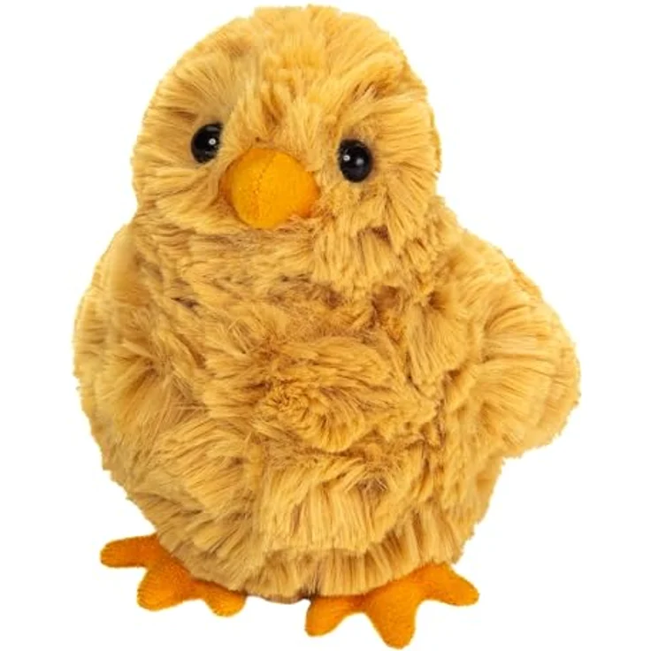 Teddy Hermann 939863, Spielzeug-Huhn „Daisy“, 10 cm flauschiger, gelber Plüsch, waschbar – Bild 1