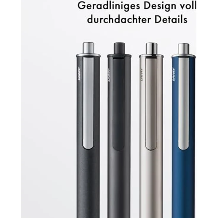 Lamy Roller Swift Sunset Set, hochwertiger Schreibstift mit versenkbarem Clip und Echtleder-Etui, Sunset-Finish – Bild 4