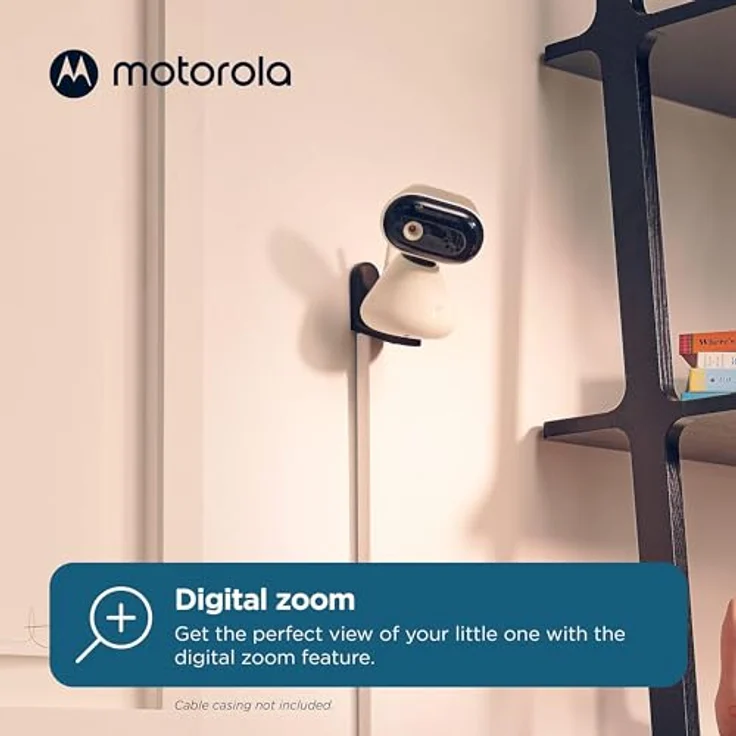 Motorola Nursery PIP1500 - Babyphone mit Kamera - 5" Elterneinheit - 2 Wege Kommunikation - Zimmertemperatur - Infrarot Nachtsicht - 300 m Reichweite, Weiß/Schwarz – Bild 3