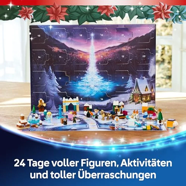 LEGO Adventskalender 2025 (LEGO Disney, 43273), inklusive festlichen Disney-Prinzessinnen-Motiven, für Kinder ab 5 Jahren, handlich und leicht, 415 g – Bild 3