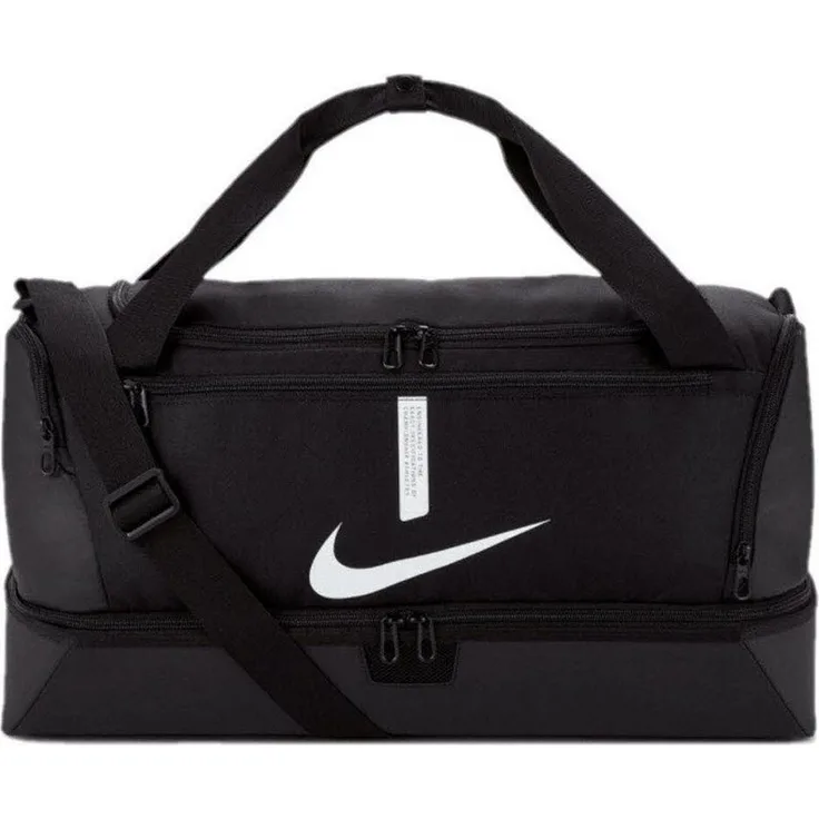 Nike Sporttasche Team M Bag, robuste Sporttasche mit geräumigem Hauptfach, hartem Boden und 37 Liter Volumen, schwarz