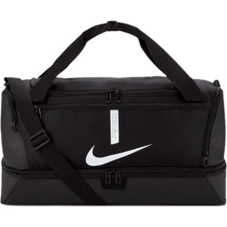 Nike Sporttasche Team M Bag, robuste Sporttasche mit geräumigem Hauptfach, hartem Boden und 37 Liter Volumen, schwarz