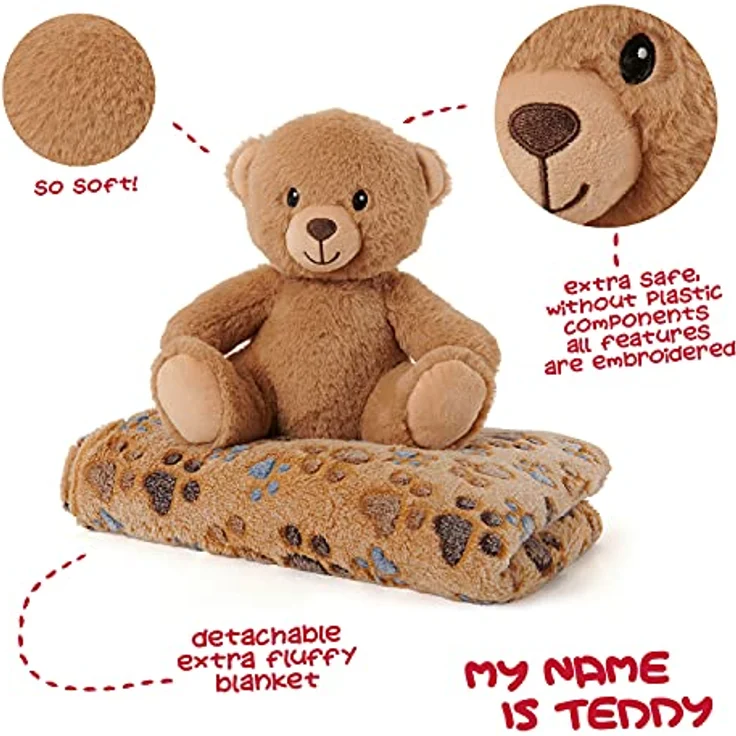 Perletti Pluszowa Maskotka Teddy Bear mit Mikkim Kocem, 22 cm, offizielles Kuscheltier – Bild 3