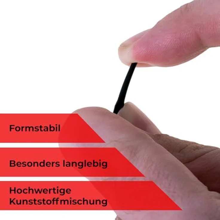 Karella Profi Dartspitzen Keypoint-Special, 1000 Stück, extrem formstabile 2BA Gewinde, Soft Tips in schwarz, rot, blau, weiß, Made in Germany – Bild 4