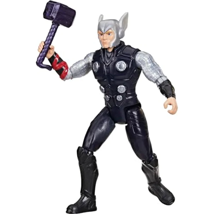 AVENGERS Marvel Avengers VenomVersus Anti-Venom Thor Figur, 10 cm bewegliche Action-Figur mit Mjölnir Hammer und Venom-Dekor, kompatibel mit Epic World of Action Serie – Bild 5