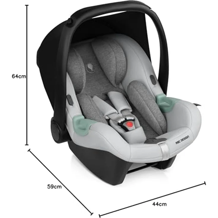 ABC Design Babyschale Tulip, i-Size Autokindersitz, ab Geburt bis 13 kg, Pure Edition Nature - Petrol – Bild 10