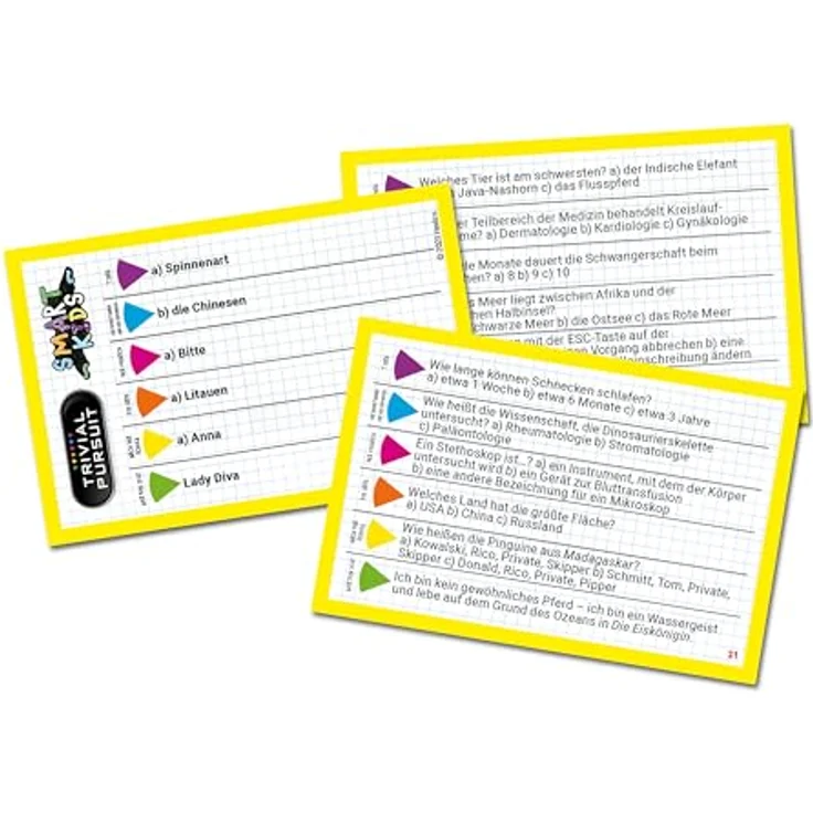 Winning Moves - Trivial Pursuit Smart Kids - Quizspiel für Kinder ab 8 Jahren in Deutsch, 100 Karten mit 600 Fragen – Bild 5