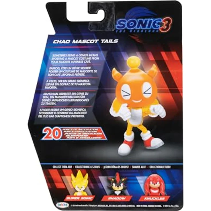 Jakks Pacific Tails Figur, gelenkte Actionfigur aus dem Sonic-Universum, ca. 13 cm groß – Bild 7