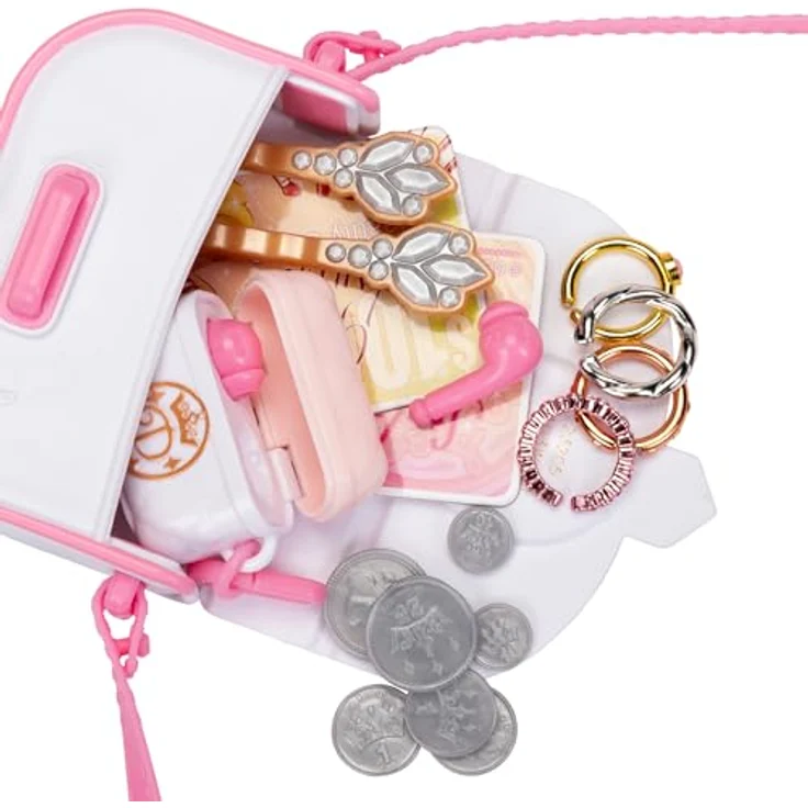 Jakks Pacific Disney Princess Mini-Handtasche aus PVC-Vinyl mit 4-5 Glamour-Accessoires, pink – Bild 8