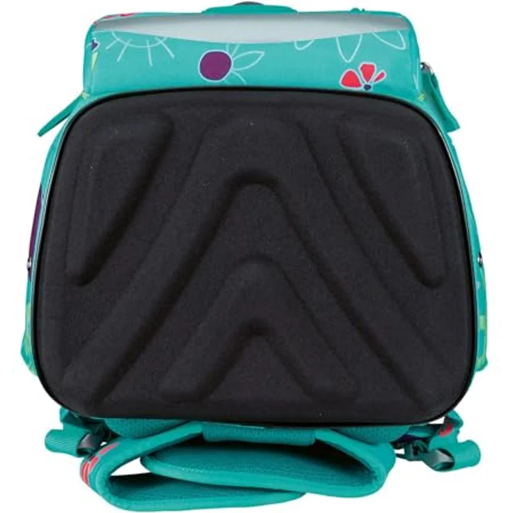 DerDieDas Schulranzen ErgoFlex Easy Set 6-teilig, großes Hauptfach, komfortable Träger, robustes Material, türkis, Butterfly Garden – Bild 4